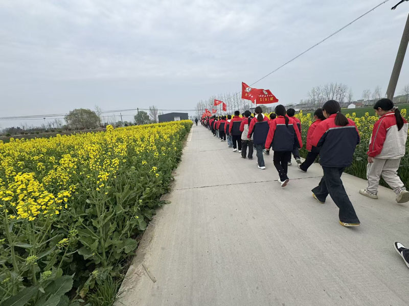 利辛县望疃学区:“行走的思政课”清明节祭扫活动